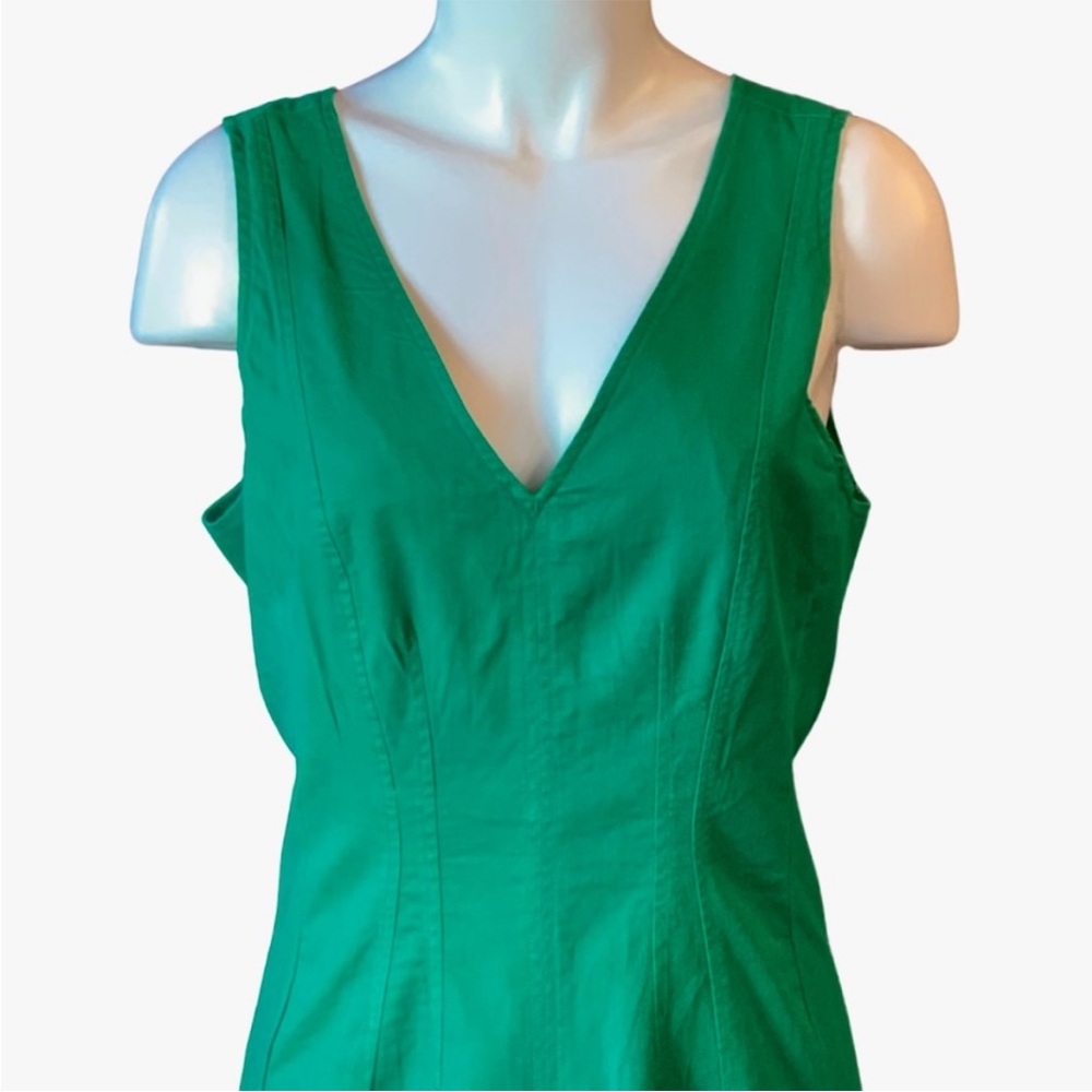 Banana Republic Green Linen-Blend Seam Bodice Maxi Dress size 10 - Picture 4 of 10